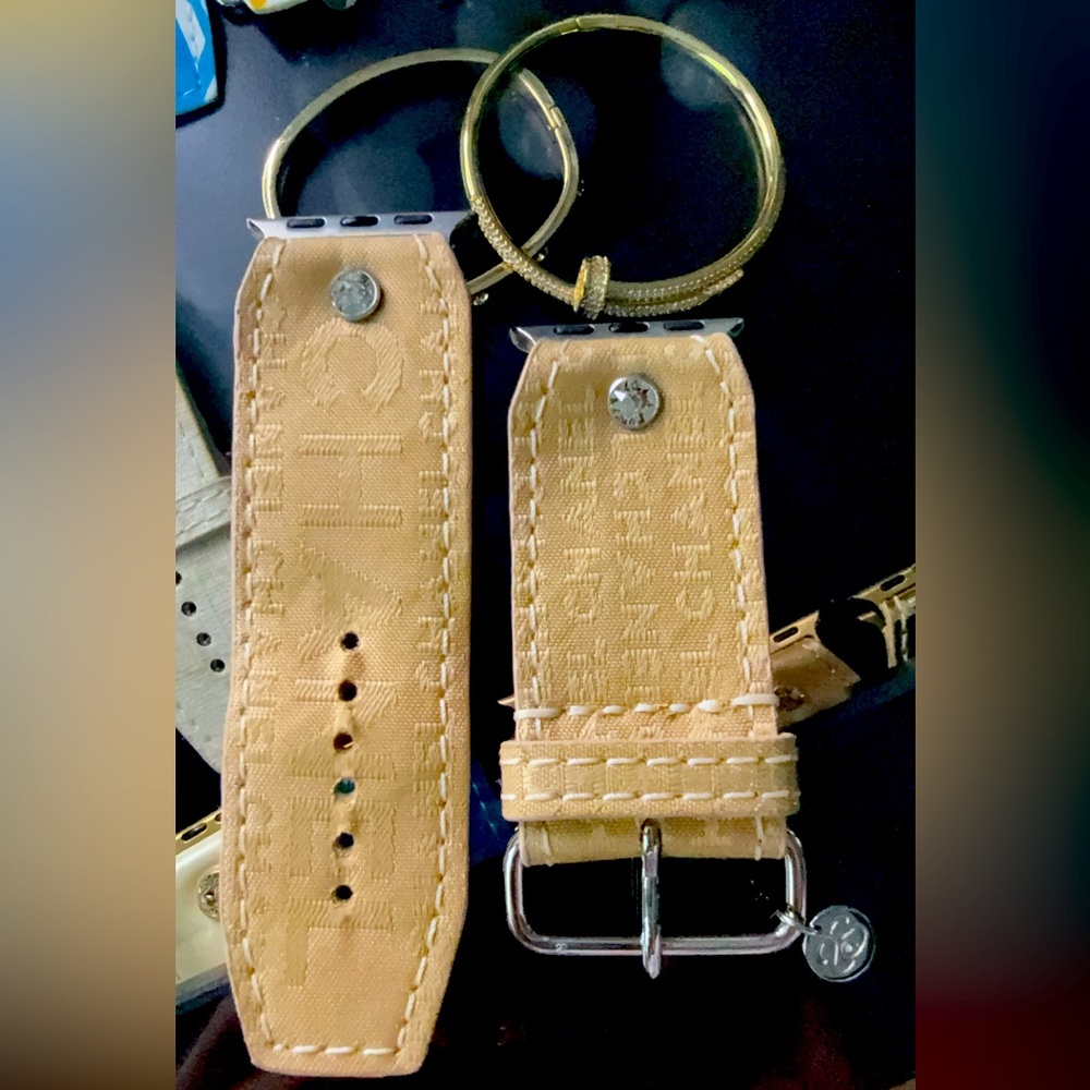 Ch@nel beige inlay Apple Watch Band - Spark’l Bands
